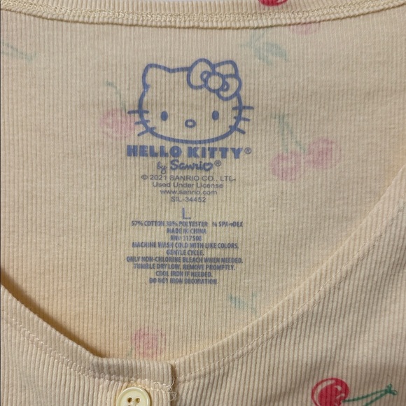 Hello Kitty Yellow Cardigan with Cherry Design - Picture 2 of 3